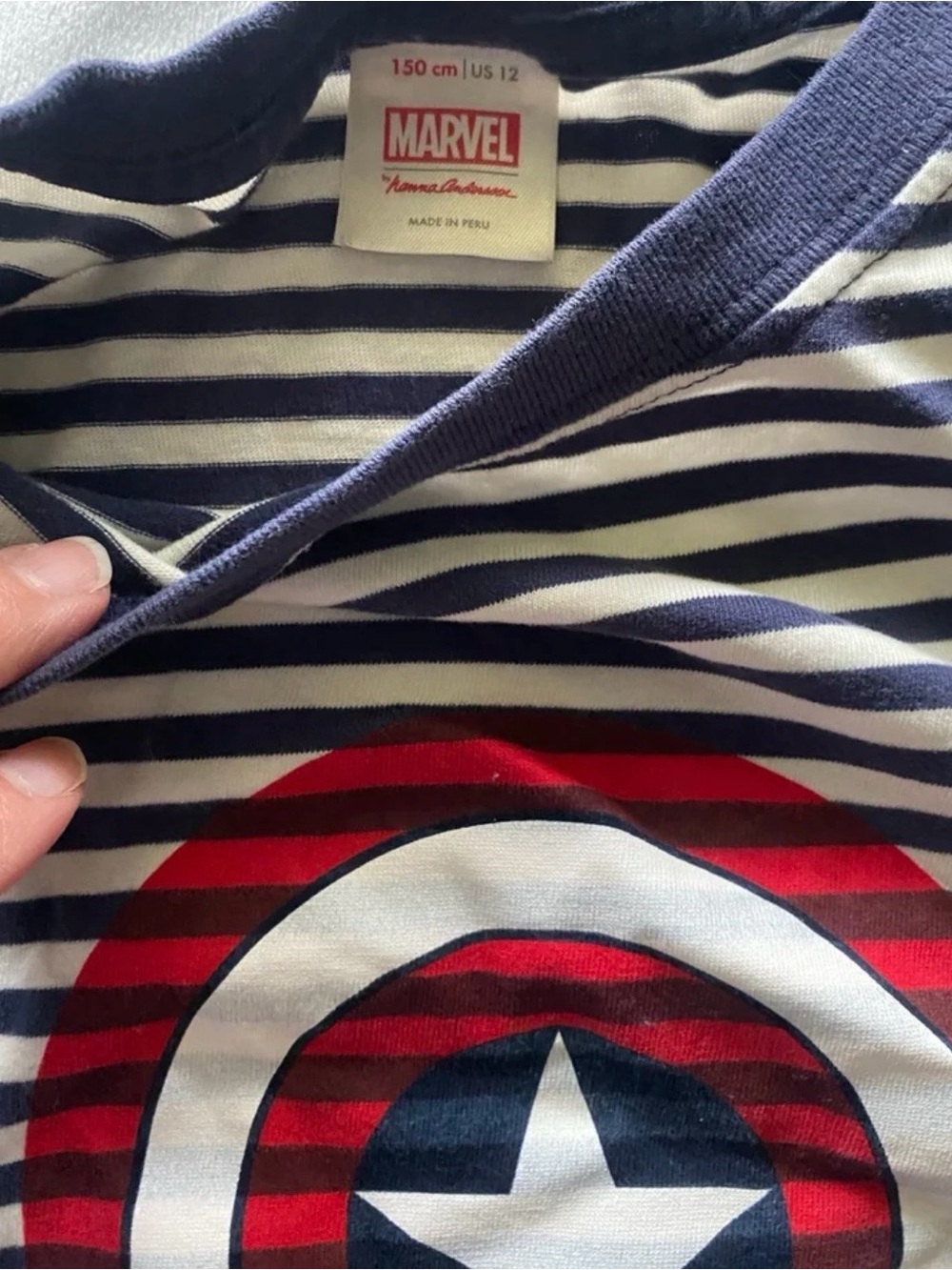 Hanna Marvel Captain America Tee size 150 - Picture 2 of 5